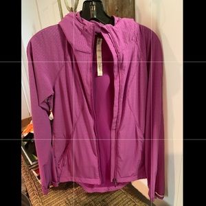 LULU LEMON purple hooded jacket SIZE 4
